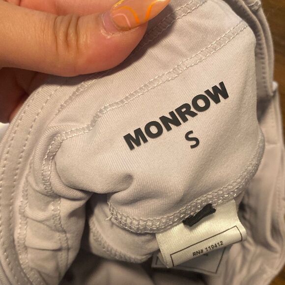 Monrow Light Blue Gray Full Length Movement High Rise Leggings Size Small Womens - Picture 3 of 8